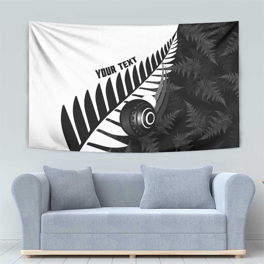 New Zealand Lawn Bowls Custom Tapestry Aotearoa Silver Fern LT14 - Polynesian Pride