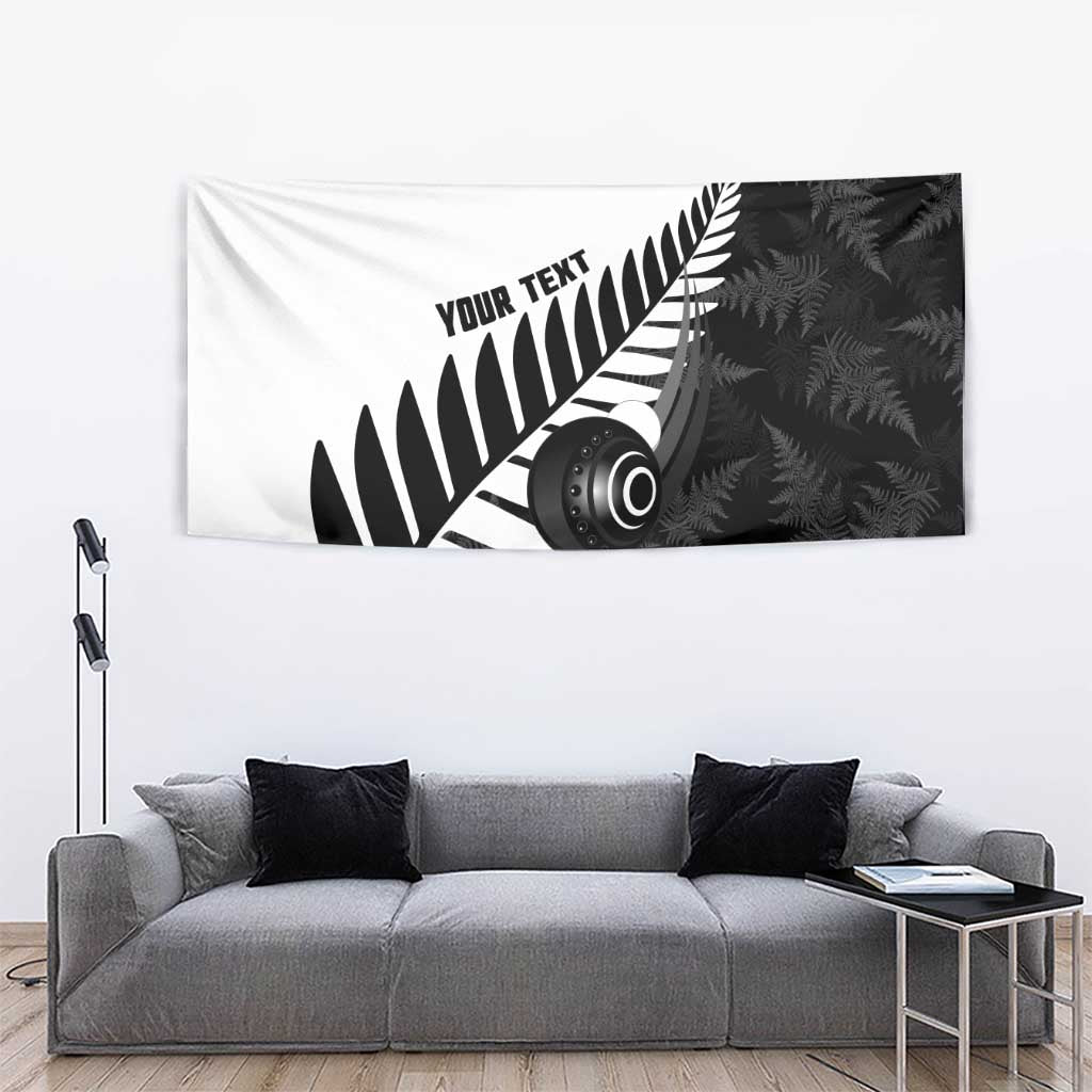 New Zealand Lawn Bowls Custom Tapestry Aotearoa Silver Fern LT14 - Polynesian Pride