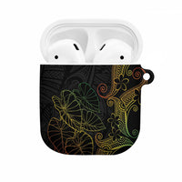 Aloha Hawaii Kalo AirPods Case Reggae Taro Polynesian Pattern LT14 Black - Polynesian Pride