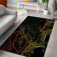 Aloha Hawaii Kalo Area Rug Reggae Taro Polynesian Pattern LT14 - Polynesian Pride