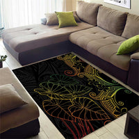 Aloha Hawaii Kalo Area Rug Reggae Taro Polynesian Pattern LT14 - Polynesian Pride