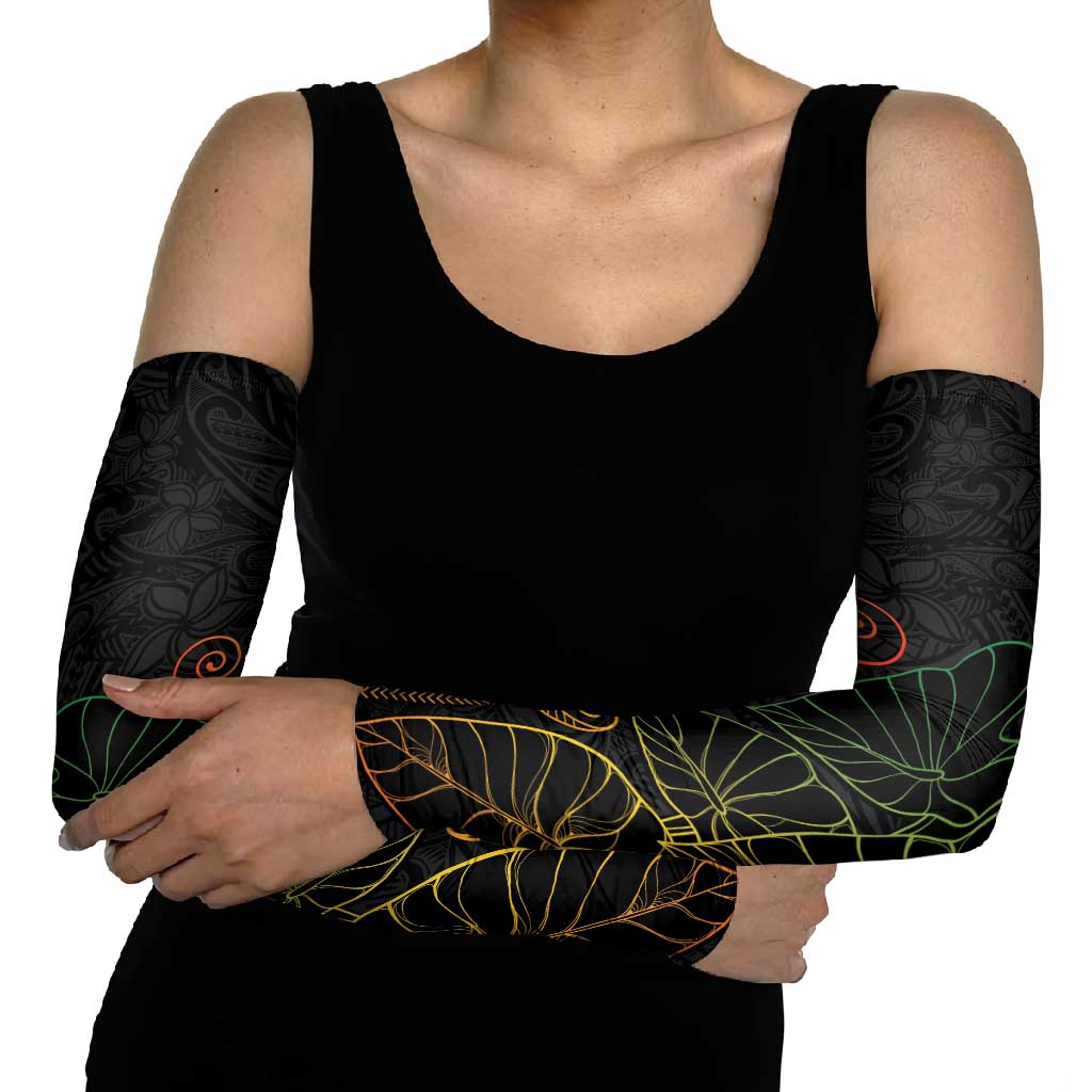 Aloha Hawaii Kalo Arm Sleeves Reggae Taro Polynesian Pattern LT14 - Polynesian Pride