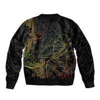 Aloha Hawaii Kalo Bomber Jacket Reggae Taro Polynesian Pattern LT14 - Polynesian Pride