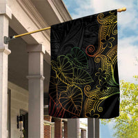 Aloha Hawaii Kalo Garden Flag Reggae Taro Polynesian Pattern LT14 House Flag Black - Polynesian Pride