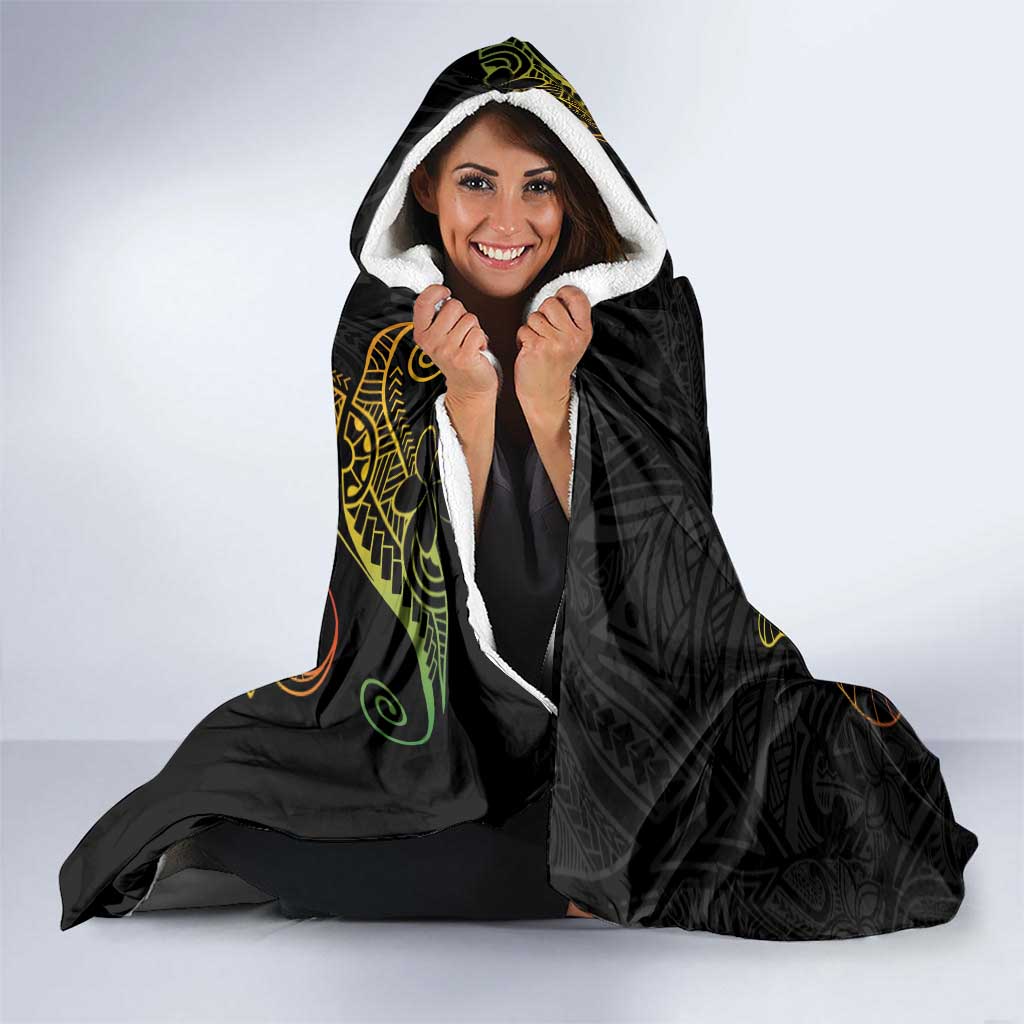 Aloha Hawaii Kalo Hooded Blanket Reggae Taro Polynesian Pattern LT14 - Polynesian Pride