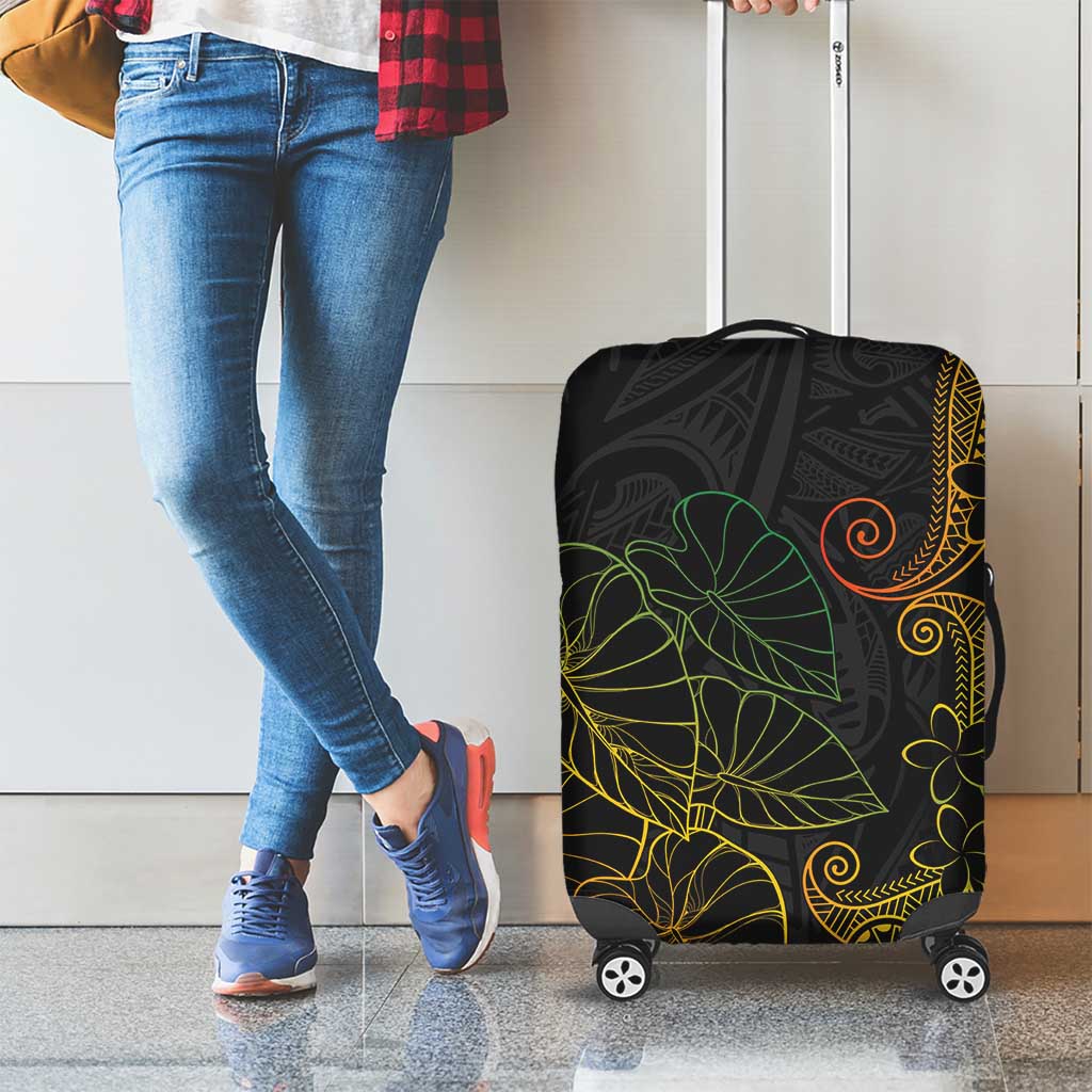 Aloha Hawaii Kalo Luggage Cover Reggae Taro Polynesian Pattern LT14 - Polynesian Pride