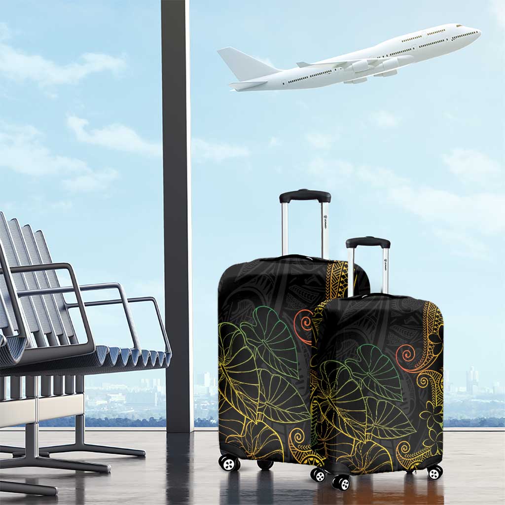 Aloha Hawaii Kalo Luggage Cover Reggae Taro Polynesian Pattern LT14 - Polynesian Pride