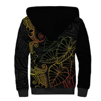 Aloha Hawaii Kalo Sherpa Hoodie Reggae Taro Polynesian Pattern LT14 - Polynesian Pride