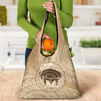 Tonga Skink Kava Bowl Grocery Bag Vintage Tongan Ngatu Pattern LT14 - Polynesian Pride