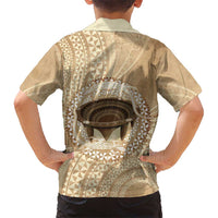 Tonga Skink Kava Bowl Kid Hawaiian Shirt Vintage Tongan Ngatu Pattern LT14 - Polynesian Pride