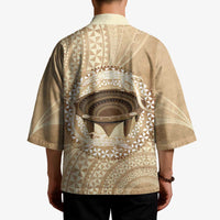 Tonga Skink Kava Bowl Kimono Vintage Tongan Ngatu Pattern LT14 - Polynesian Pride