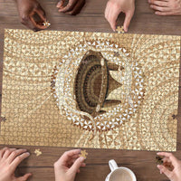 Tonga Skink Kava Bowl Puzzle Vintage Tongan Ngatu Pattern LT14 - Polynesian Pride