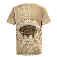 Tonga Skink Kava Bowl Rugby Jersey Vintage Tongan Ngatu Pattern LT14 - Polynesian Pride
