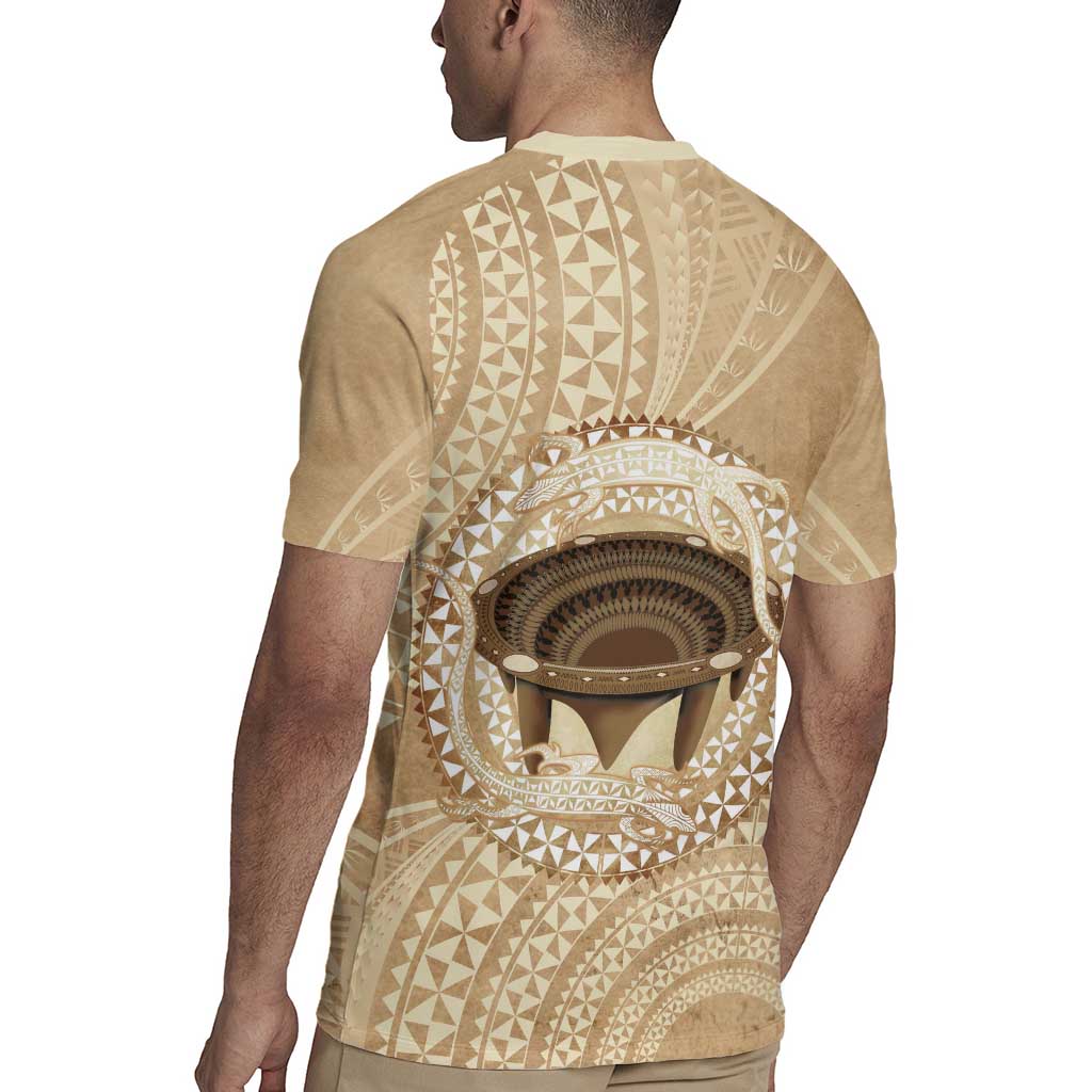 Tonga Skink Kava Bowl Rugby Jersey Vintage Tongan Ngatu Pattern LT14 - Polynesian Pride