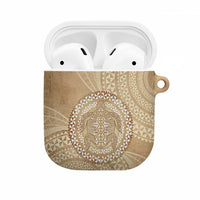 Tonga Ngatu Turtle AirPods Case Vintage Tongan Tapa Cloth LT14 Brown - Polynesian Pride