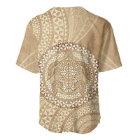 Tonga Ngatu Turtle Baseball Jersey Vintage Tongan Tapa Cloth LT14 - Polynesian Pride