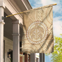 Tonga Ngatu Turtle Garden Flag Vintage Tongan Tapa Cloth LT14 House Flag Brown - Polynesian Pride