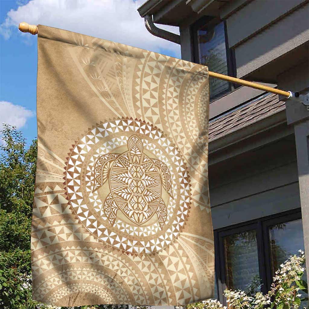 Tonga Ngatu Turtle Garden Flag Vintage Tongan Tapa Cloth LT14 - Polynesian Pride