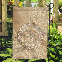 Tonga Ngatu Turtle Garden Flag Vintage Tongan Tapa Cloth LT14 Garden Flag Brown - Polynesian Pride