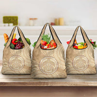 Tonga Ngatu Turtle Grocery Bag Vintage Tongan Tapa Cloth LT14 3-pack One Size Brown - Polynesian Pride