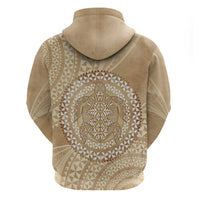 Tonga Ngatu Turtle Hoodie Vintage Tongan Tapa Cloth LT14 - Polynesian Pride
