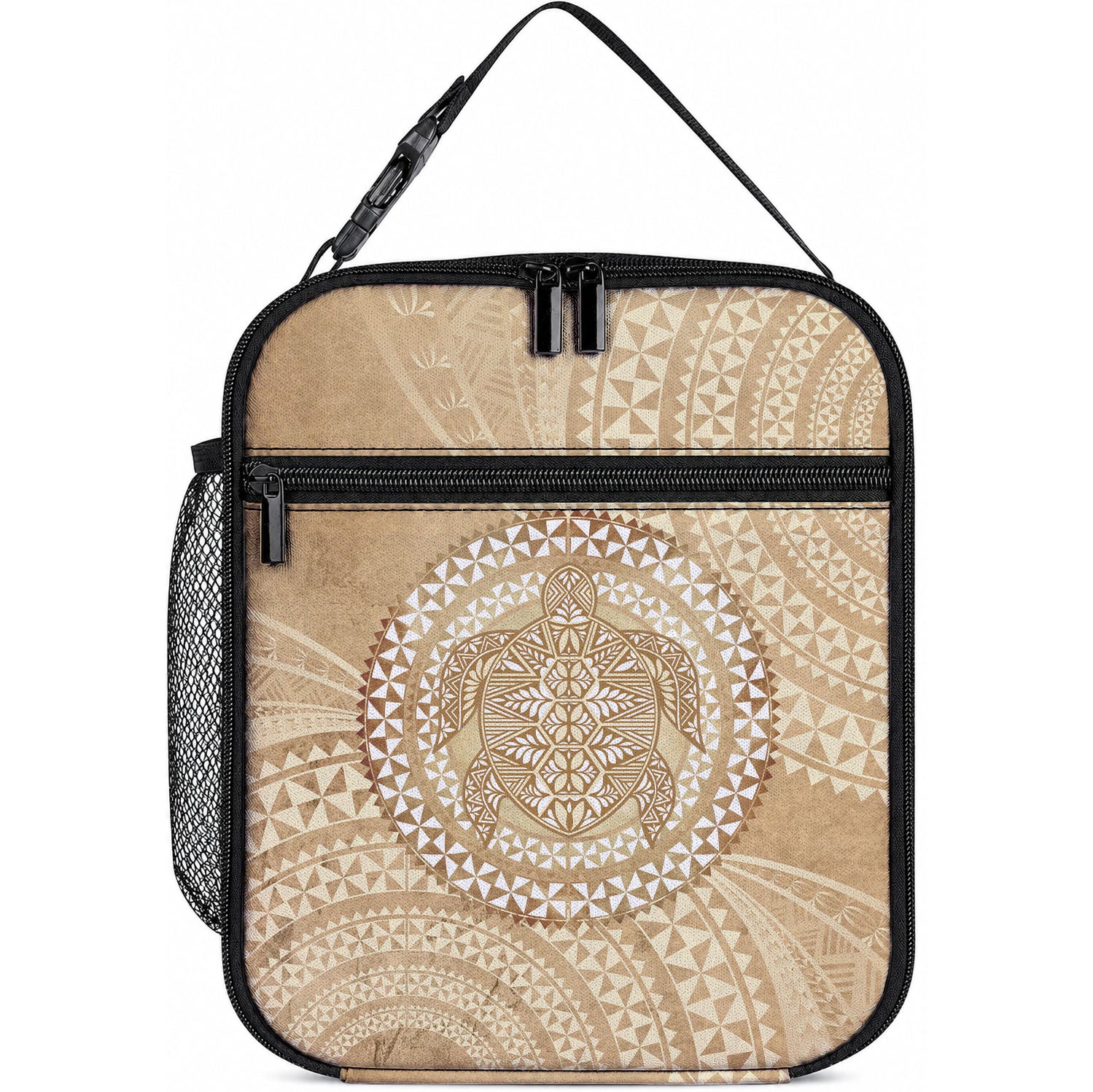 Tonga Ngatu Turtle Lunch Bag Vintage Tongan Tapa Cloth