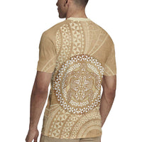 Tonga Ngatu Turtle Rugby Jersey Vintage Tongan Tapa Cloth LT14 - Polynesian Pride