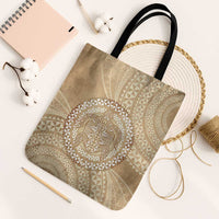 Tonga Ngatu Turtle Tote Bag Vintage Tongan Tapa Cloth LT14 Black Strap One Size Brown - Polynesian Pride