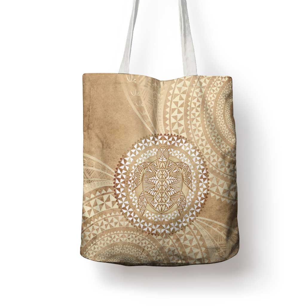 Tonga Ngatu Turtle Tote Bag Vintage Tongan Tapa Cloth LT14 - Polynesian Pride