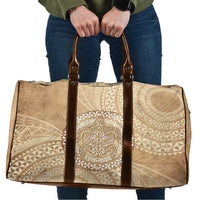 Tonga Ngatu Turtle Travel Bag Vintage Tongan Tapa Cloth LT14 Brown - Polynesian Pride
