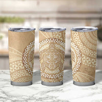 Tonga Ngatu Turtle Tumbler Cup Vintage Tongan Tapa Cloth LT14 - Polynesian Pride
