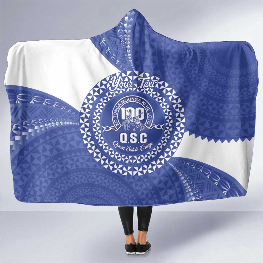 Queen Salote College 100th Anniversary Personalized Hooded Blanket Est 1926 Kolisi Fefine Tongan Ngatu Pattern LT14 One Size Blue - Polynesian Pride