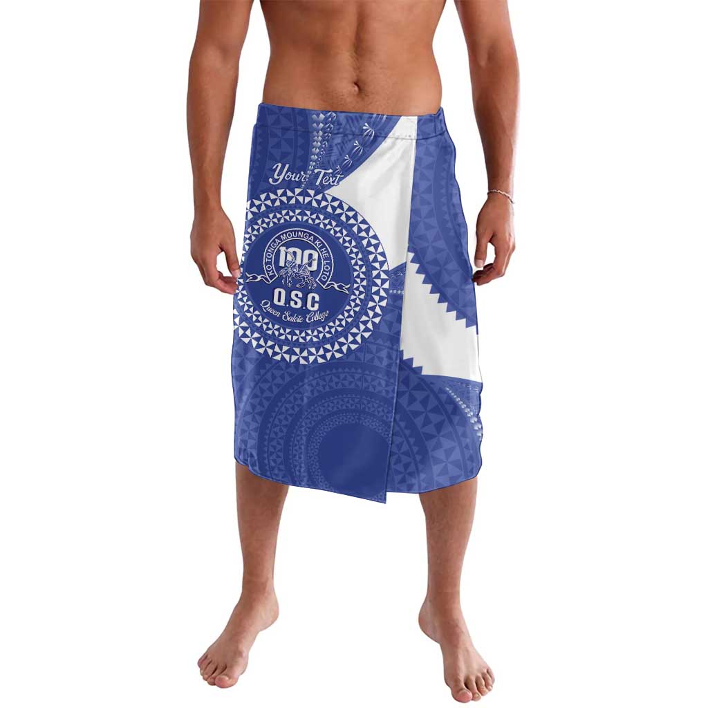Queen Salote College 100th Anniversary Personalized Lavalava Est 1926 Kolisi Fefine Tongan Ngatu Pattern LT14 Blue - Polynesian Pride
