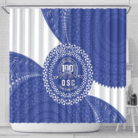 Queen Salote College 100th Anniversary Personalized Shower Curtain Est 1926 Kolisi Fefine Tongan Ngatu Pattern LT14 - Polynesian Pride