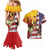 Personalised United States And Papua New Guinea Couples Matching Mermaid Dress and Hawaiian Shirt USA Eagle With PNG Bird Of Paradise