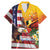 Personalised United States And Papua New Guinea Family Matching Mermaid Dress and Hawaiian Shirt USA Eagle With PNG Bird Of Paradise