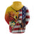 Personalised United States And Papua New Guinea Hoodie USA Eagle With PNG Bird Of Paradise