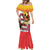 Personalised United States And Papua New Guinea Mermaid Dress USA Eagle With PNG Bird Of Paradise