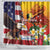 Personalised United States And Papua New Guinea Shower Curtain USA Eagle With PNG Bird Of Paradise