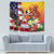 Personalised United States And Papua New Guinea Tapestry USA Eagle With PNG Bird Of Paradise