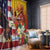 Personalised United States And Papua New Guinea Window Curtain USA Eagle With PNG Bird Of Paradise