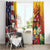 Personalised United States And Papua New Guinea Window Curtain USA Eagle With PNG Bird Of Paradise