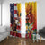 Personalised United States And Papua New Guinea Window Curtain USA Eagle With PNG Bird Of Paradise