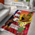 Personalised United States And Hawaii Area Rug USA Eagle With Hawaiian Shark Tattoo