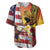 Personalised United States And Hawaii Baseball Jersey USA Eagle With Hawaiian Shark Tattoo