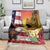 Personalised United States And Hawaii Blanket USA Eagle With Hawaiian Shark Tattoo