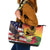 Personalised United States And Hawaii Leather Tote Bag USA Eagle With Hawaiian Shark Tattoo