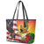 Personalised United States And Hawaii Leather Tote Bag USA Eagle With Hawaiian Shark Tattoo