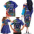 Personalised United States And Cook Islands Family Matching Off The Shoulder Long Sleeve Dress and Hawaiian Shirt USA Eagle Mix Polynesian Pattern