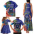 Personalised United States And Cook Islands Family Matching Tank Maxi Dress and Hawaiian Shirt USA Eagle Mix Polynesian Pattern